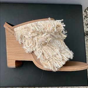 Tibi Ophélie Fringe Cutout Wedge 39